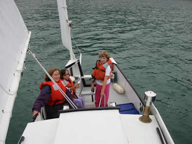 Aly at the helm of SELKIE