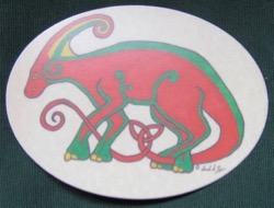 Sarah A. Zeiger's Kells-style Parasaurolophus