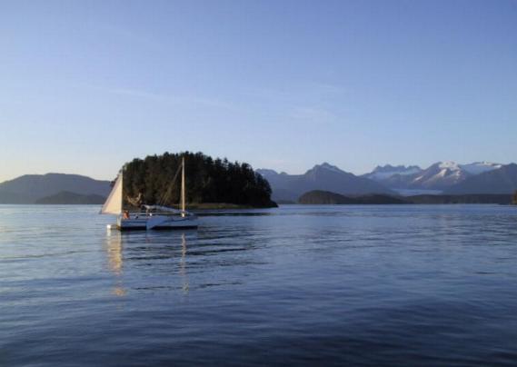 SELKIE at anchor near Shaman Island
