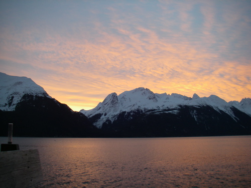 sunrise over the Coast Range